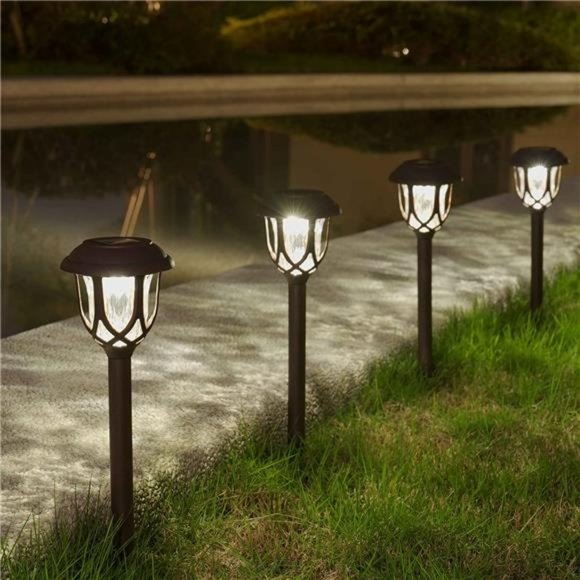 10Pack SolarLights Outdoor Decorative,Solar Pathway Lights Outdoor,Solar Powered - Picture 3 of 7